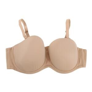 Comfort Choice Womens 52B Underwire Bra Padded Nude Push Up Adjustable Strap
